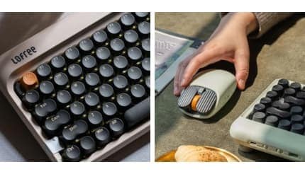 70sアメリカンスタイルをイメージ レトロなデザインのキーボード＆マウス