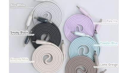 マグネットで簡単にまとまるフラットなUSBケーブル 選べる6色 MOTTERUから