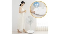 いちいちしゃがまなくても操作できる「足元タッチ扇風機」