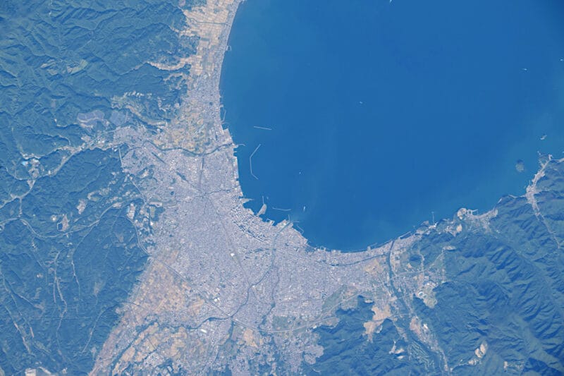 ISS(国際宇宙ステーション)から見た青森周辺(2025年10月6日撮影)