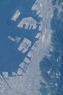 ISS（国際宇宙ステーション）から見た神戸周辺（2025年10月6日撮影）