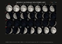 2026年2月の月の満ち欠けカレンダー