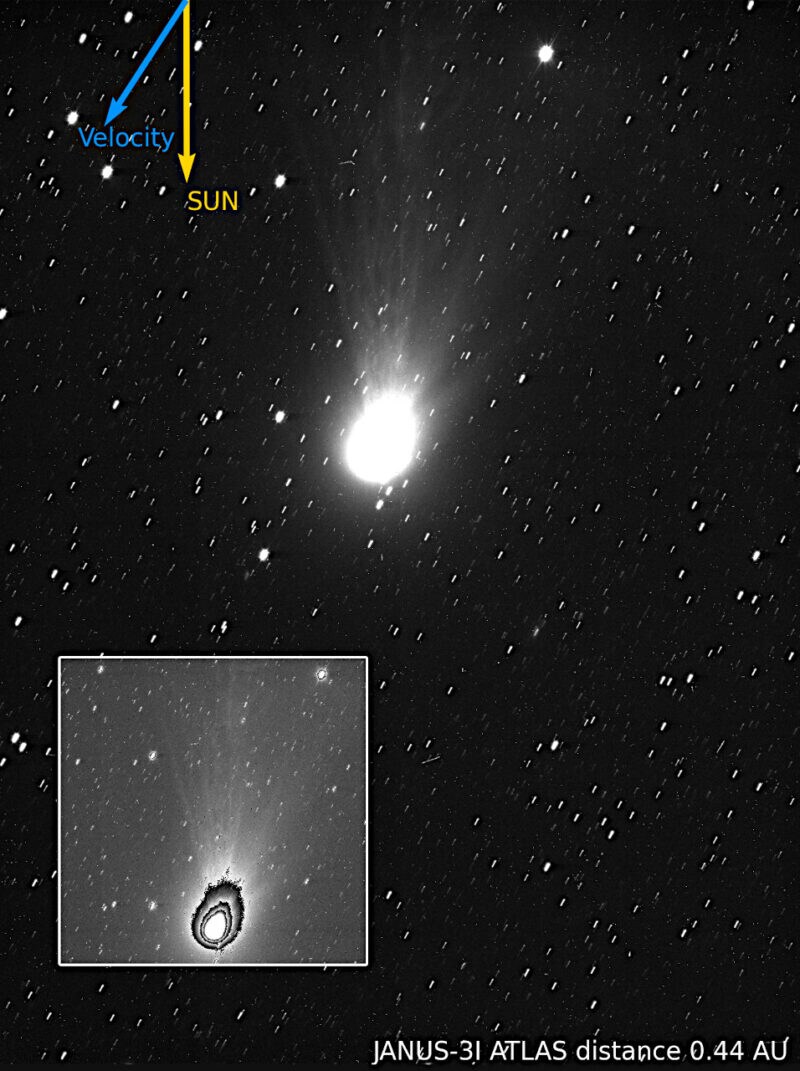 木星探査機JUICEの科学カメラがとらえた恒星間天体「アトラス彗星（3I/ATLAS）」