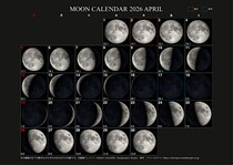 2026年4月の月の満ち欠けカレンダー