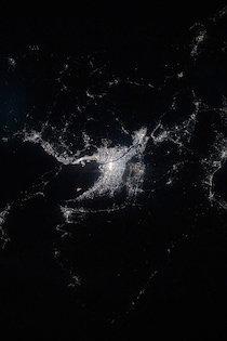 ISS（国際宇宙ステーション）から見た関西の夜景（2026年3月27日撮影）