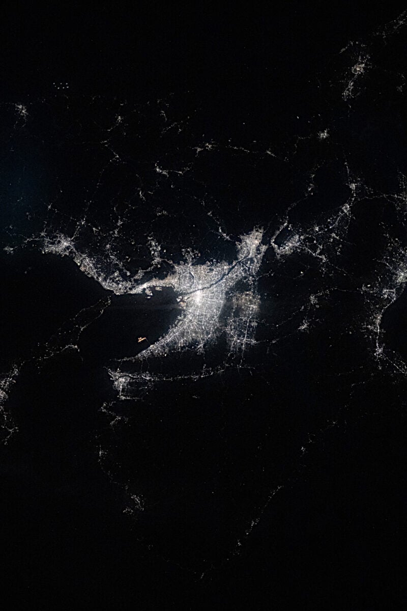 ISS（国際宇宙ステーション）から見た関西の夜景（2026年3月27日撮影）