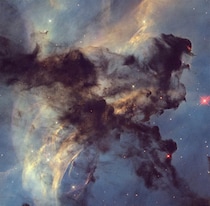 ハッブル宇宙望遠鏡がとらえた、ばら星雲のクローズアップ　打ち上げ35周年記念画像（3）