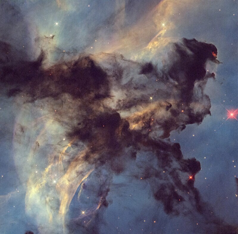 ハッブル宇宙望遠鏡がとらえた、ばら星雲のクローズアップ　打ち上げ35周年記念画像（3）