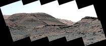 火星探査車キュリオシティがとらえた硫酸塩分布地域とかつての川床の岩