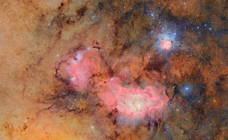 史上最大のデジタルカメラでとらえた干潟星雲と三裂星雲　ルービン天文台が初画像を公開
