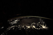 ISS（国際宇宙ステーション）から見た日本列島の夜景（2026年1月25日撮影）