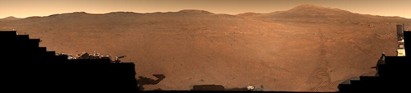 火星探査車パーサヴィアランスがとらえた「クロコダイル・ブリッジ」の360度パノラマ