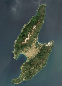 地球観測衛星がとらえた佐渡島