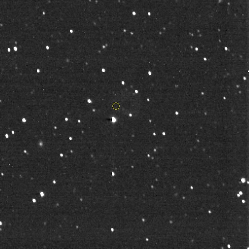ニュー・ホライズンズ探査機が、ボイジャー1号のいる方向を撮影した画像。Credits: NASA/Johns Hopkins APL/Southwest Research Institute