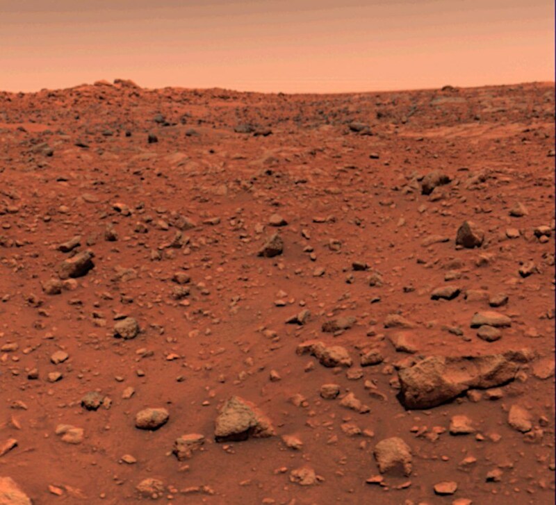 バイキング1号着陸機がとらえた火星表面