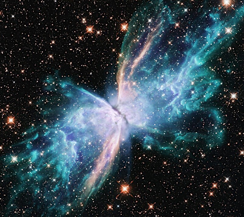 ハッブル宇宙望遠鏡がとらえた惑星状星雲NGC 6302（バタフライ星雲）
