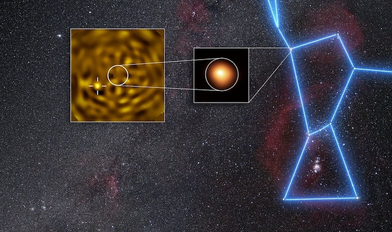 オリオン座の赤色超巨星ベテルギウスの伴星とみられる天体を撮影