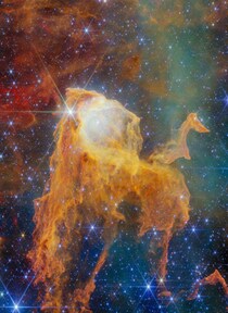 内部に若い星団を宿す「宝箱」星雲　ジェイムズ・ウェッブ宇宙望遠鏡が撮影