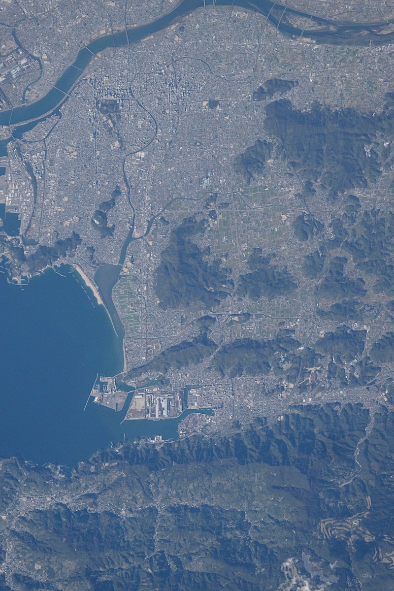 ISS（国際宇宙ステーション）からみた和歌山市付近
