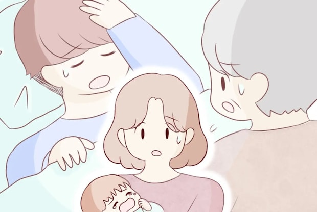 また家に義母がいる。冷蔵庫の中は勝手に入れられた食材で満タン。体調が悪いと義母を呼ぶ夫［１］｜ママ広場マンガ