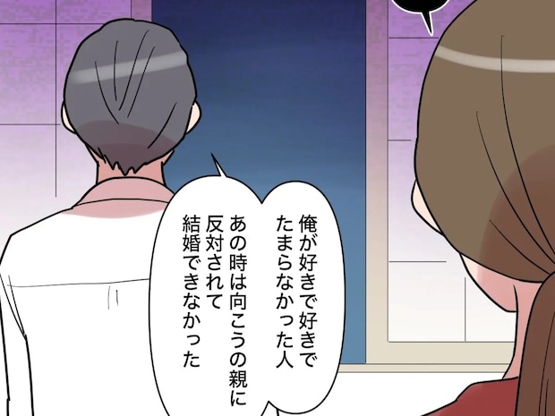 夫が会っていたのは昔結婚の約束をした女性。妻の前で別の女性への熱い想いを語る夫【息子の離婚３】