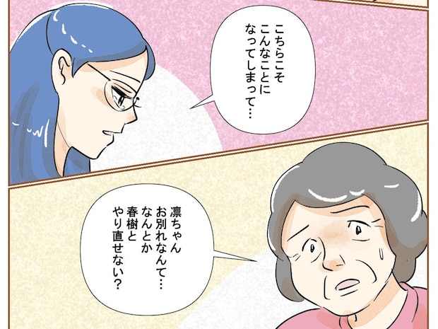 離婚は考え直して!浮気した息子となんとか再構築できないかと問いかけてきた義母【最上級の離婚47】