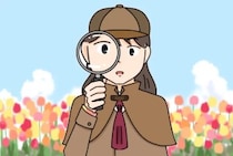 ［１］花泥棒｜知らぬ間に玄関前の花壇からちぎり盗られたチューリップ。朝の楽しみを奪われたショックは大きい