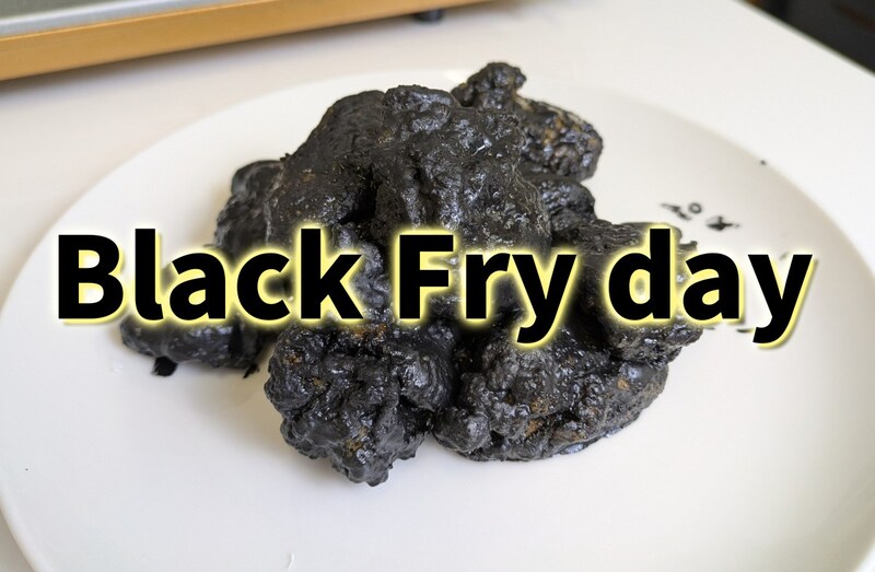「ブラックフライデー」が近いので黒い揚げ物を作ってみました