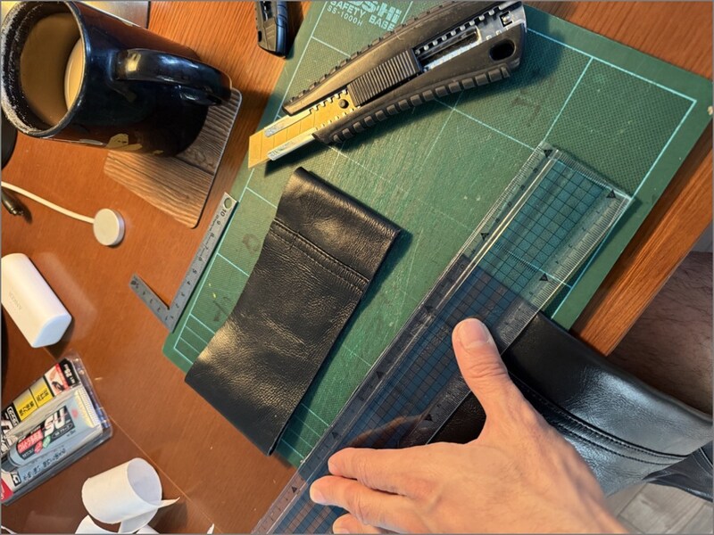 高級レザーパンツ（革パン）を買ったんで、お店で丈詰めしようとしたら「えーっ？」となったんで自分でやった