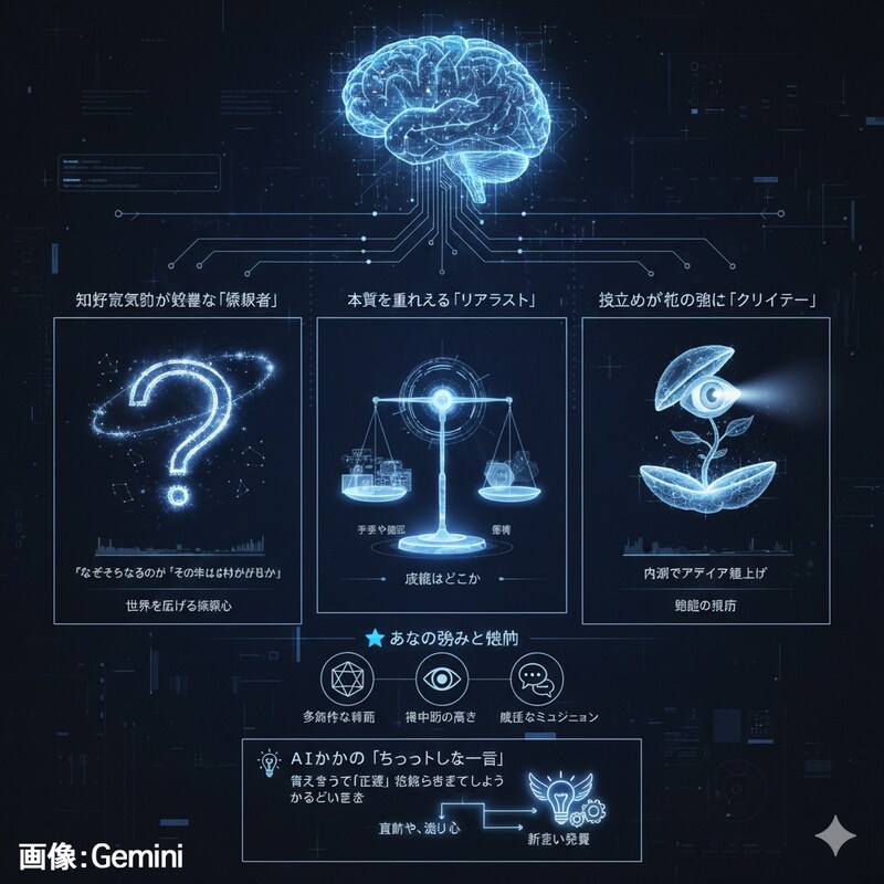 日頃使ってる生成AIに「あなたらしさ(性格判断)」を分析してもらうと面白い