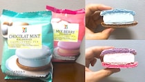 セブンの「マカロンアイス」は高級スイーツ店にあるようなご褒美アイス！ チョコミント味とミックスベリー味どちらも食べて見たよ