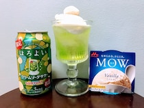 ほろよいのクリームソーダサワーで作る「大人のクリームソーダ」が最高！ 大人の休日をリッチに仕上げてくれました♪