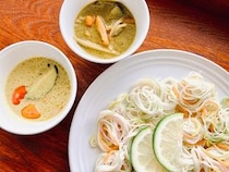 無印良品のレトルトカレー🍛にあうのはご飯だけじゃない！ 「グリーンカレー」でエスニック風そうめん楽しんでみたよ♪
