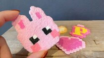 アイロンビーズなのにモフモフ〜🐑タオルを使って作るニット風アイロンビーズ、やってみたらコツがありました