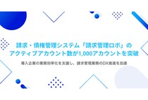 ROBOT PAYMENTの請求・債権管理システム「請求管理ロボ」アクティブアカウント数が1,000アカウントを突破