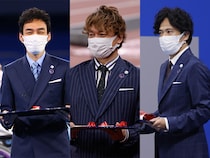 メダルプレゼンターを務めた稲垣吾郎さん、草彅剛さん、香取慎吾さんの写真で振り返る東京2020パラリンピック