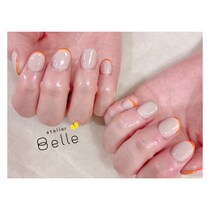 【スキニーフレンチ】指先からキレイに！シンプルなアクセントネイル