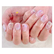 【うるツヤネイル】クリアベースにラメで魅せるツヤツヤが可愛い！