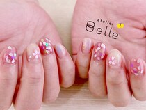 【さくらネイル】指先に可愛さ満開！透け感のあるピンクネイルで印象敵な指先に