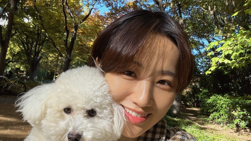 東 留伽アナ　愛犬コパンと秋のおさんぽ！（ABCテレビ）