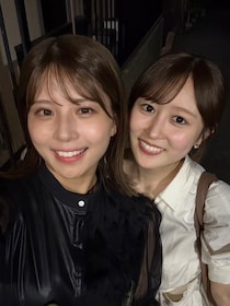 久保光代アナ　メンターの大仁田美咲さんと　（ABCテレビ）