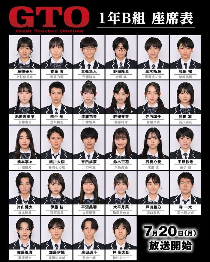 反町隆史主演「GTO」稲垣来泉・及川桃利・梶原叶渚ら、生徒役28人決定 400人以上の応募から抜擢