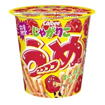 じゃがりこ初の酸味コーティング採用、梅×紫蘇の「うっっっっめ味」ミニストップ限定で登場