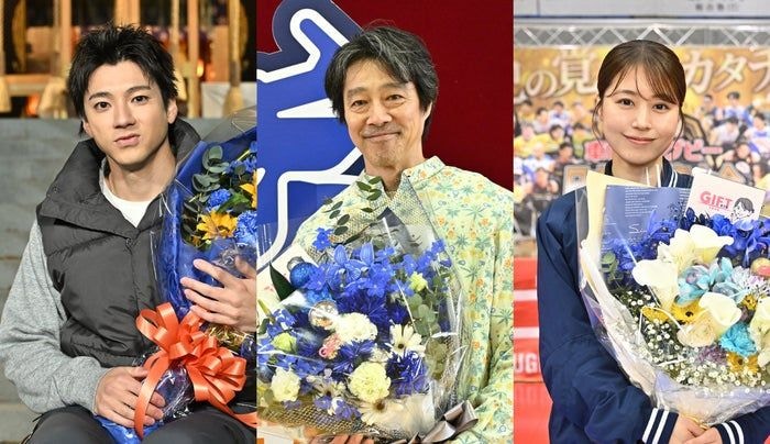 日曜劇場「ＧＩＦＴ」堤真一・山田裕貴・有村架純・本田響矢、約5ヶ月の撮影がクランクアップ「エース役の裕貴くんのリードがあったからこそ、無事に乗り越えることができたのだと思っています」