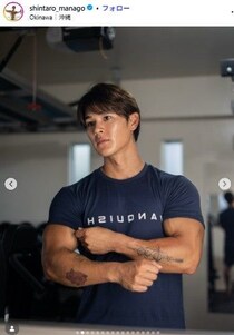 「シャッフルアイランド」しんたろう（真子心太朗）、鍛え抜かれた筋肉美公開「トレーニング姿かっこいい」「肩がすごすぎる」と反響