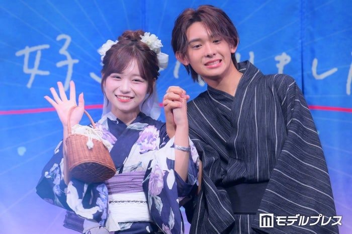 【今日好き夏まつり】五十嵐蓮＆日向袮音“れんねね”カップル、浴衣姿で手つなぎ密着 かき氷対決でハプニング発生
