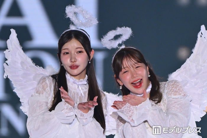 きりまる＆えみ姉、姉妹でお揃い天使コーデ キュートな投げキスに視線釘付け【関コレ2026A/W】