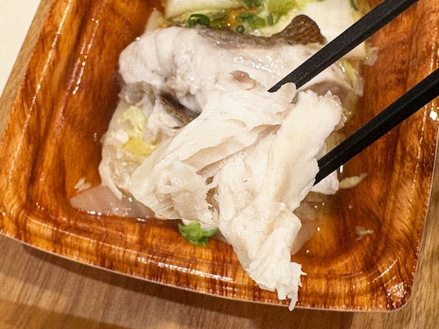 【角上魚類】レンチンで「爆食メニュー」完成！580円「タイの野菜蒸し」大きめカット4切れでジューシー！の画像8