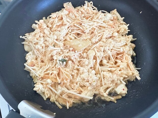 「マジで痩せそう！」【19kg痩せた えのキムチヂミ】作ったら、「ご飯も酒も進む！」ダイエットレシピだったの画像6