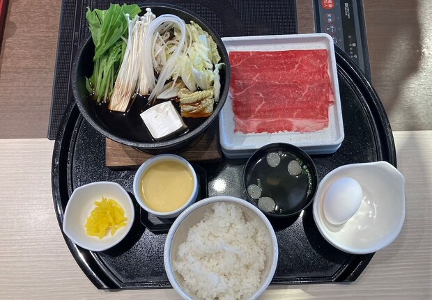 「焼肉きんぐ」のしゃぶしゃぶ食べ放題【ゆず庵】、1089円「すき焼きランチ」は肉が18センチ!!　大満足の内容は？の画像6